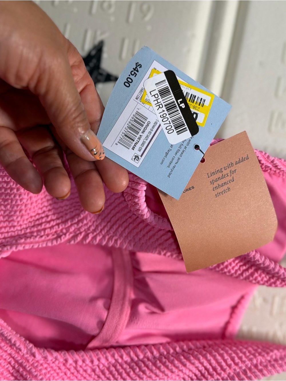 Shade & Shore Hot Pink Textured One-Piece Swimsuit - Picture 4 of 5